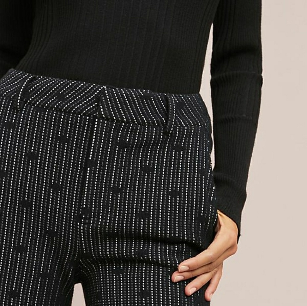 WAS $140 Anthropologie Jacquard Dot Trousers - Picture 4 of 5
